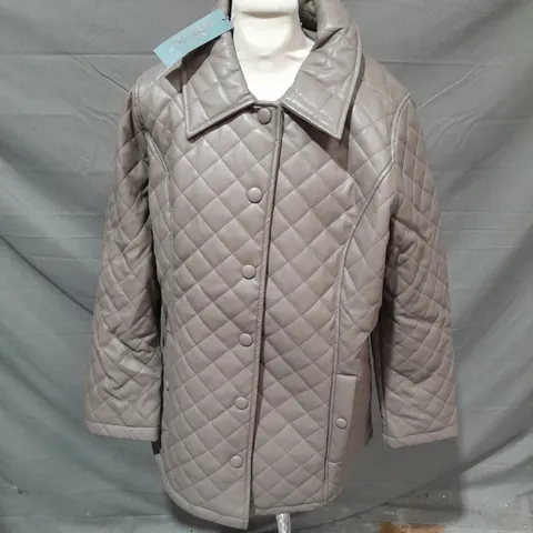 RUTH LANGSFORD BROWN HEAVY WEIGHTED JACKET - UK 20