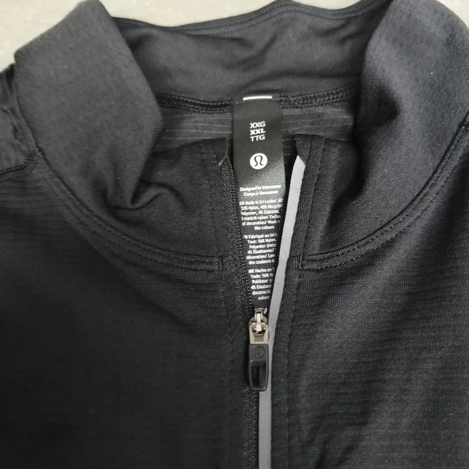 HBK BLACK ZIP-NECK ATHLETIC TOP – SIZE XXG/XXL/TTG (VERIFY SIZE)