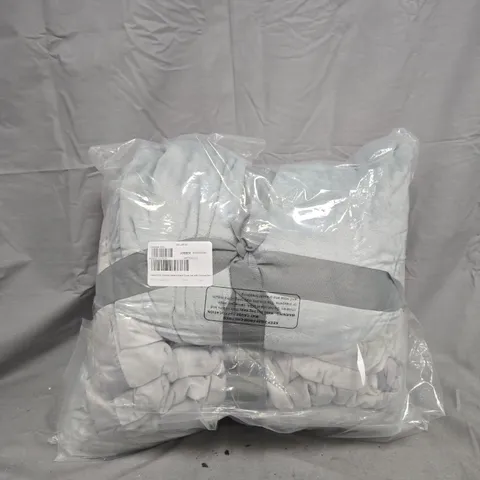 COZEE HOME CRUSHED VELVET 6 PIECE DUVET SET WITH CONTRAST BORDER