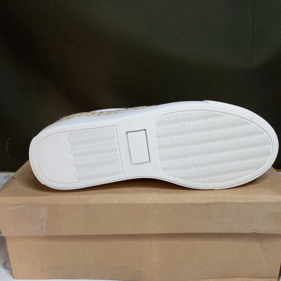 BOXED FRENCH CONNECTION REMI SLIP ON ESPADRILLE TRAINERS - SIZE 36