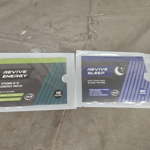 BOX OF APPROXIMATELY 30 REVIVE ENERGY AND SLEEP PATCHES