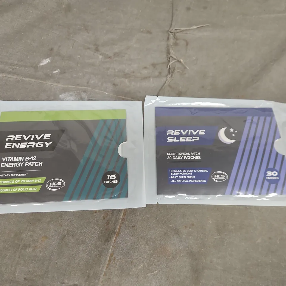 BOX OF APPROXIMATELY 30 REVIVE ENERGY AND SLEEP PATCHES