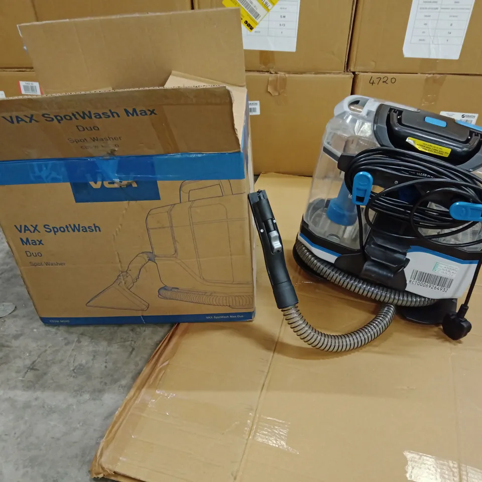 VAX SPOTWASH MAX DUO - CARPET & UPHOLSTERY CLEANER (CDSW-MSXD) - BOXED