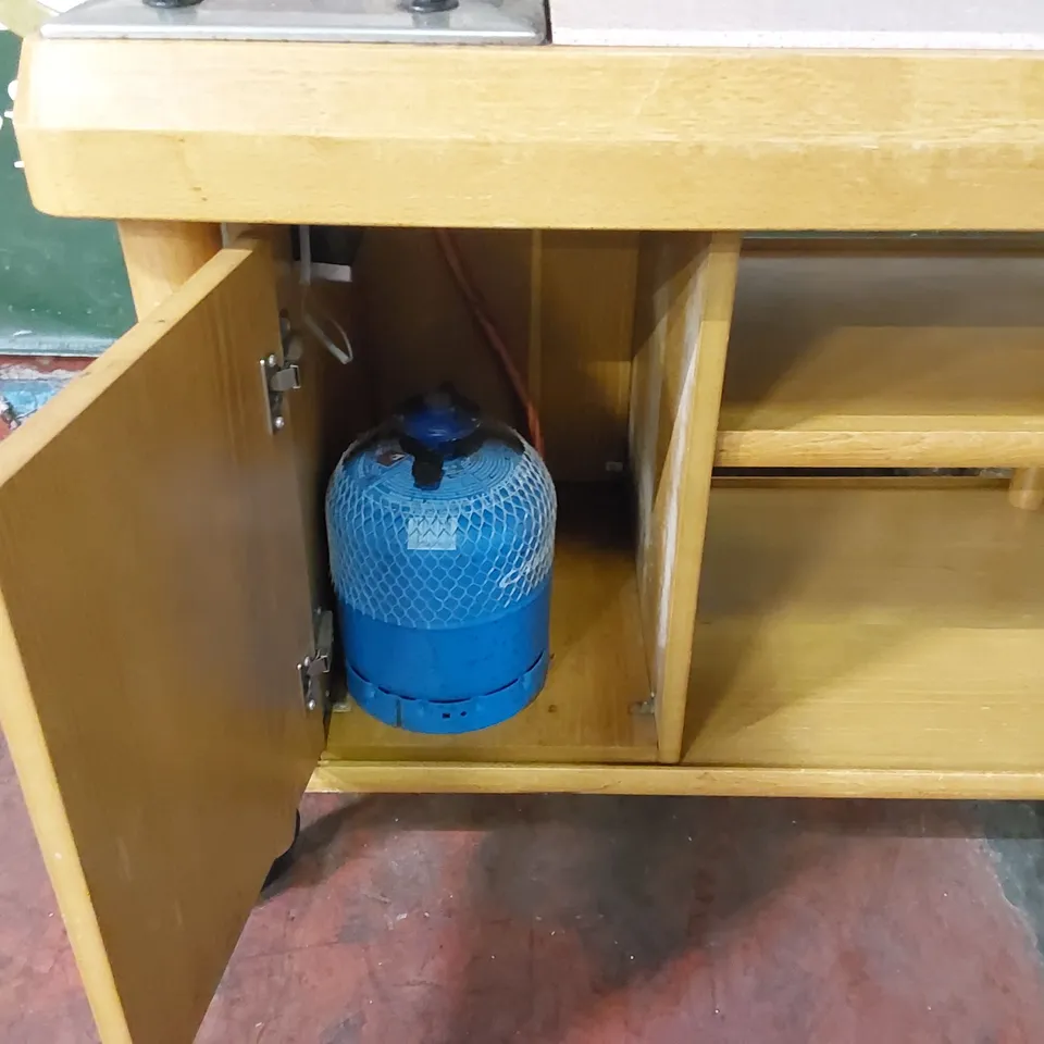 FLAMBÉ TROLLEY WITH TWIN GAS HOB