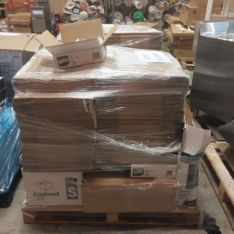 PALLET CONTAINING A LARGE QUANTITY OF ASSORTED ITEMS INCLUDING: TAPE, PALLET WRAP, BOXES, LABELS ECT