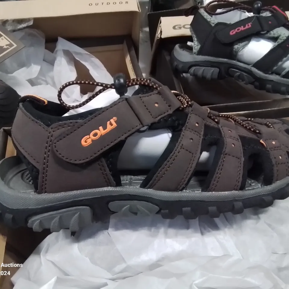 6 NEW BOXED PAIRS OF CHILDREN'S GOLA OUTDOOR HARD WEARING WALKING SANDALS (VARIOUS COLOURS AND SIZES)