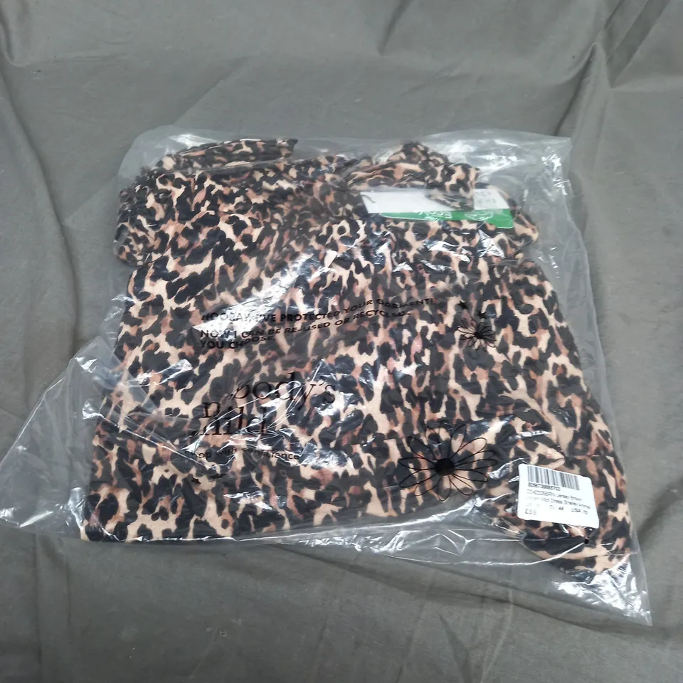 SEALED NOBODYS CHILD JERSEY BROWN ADRIAN MIDI DRESS SHELLEY ANIMAL - UK 16