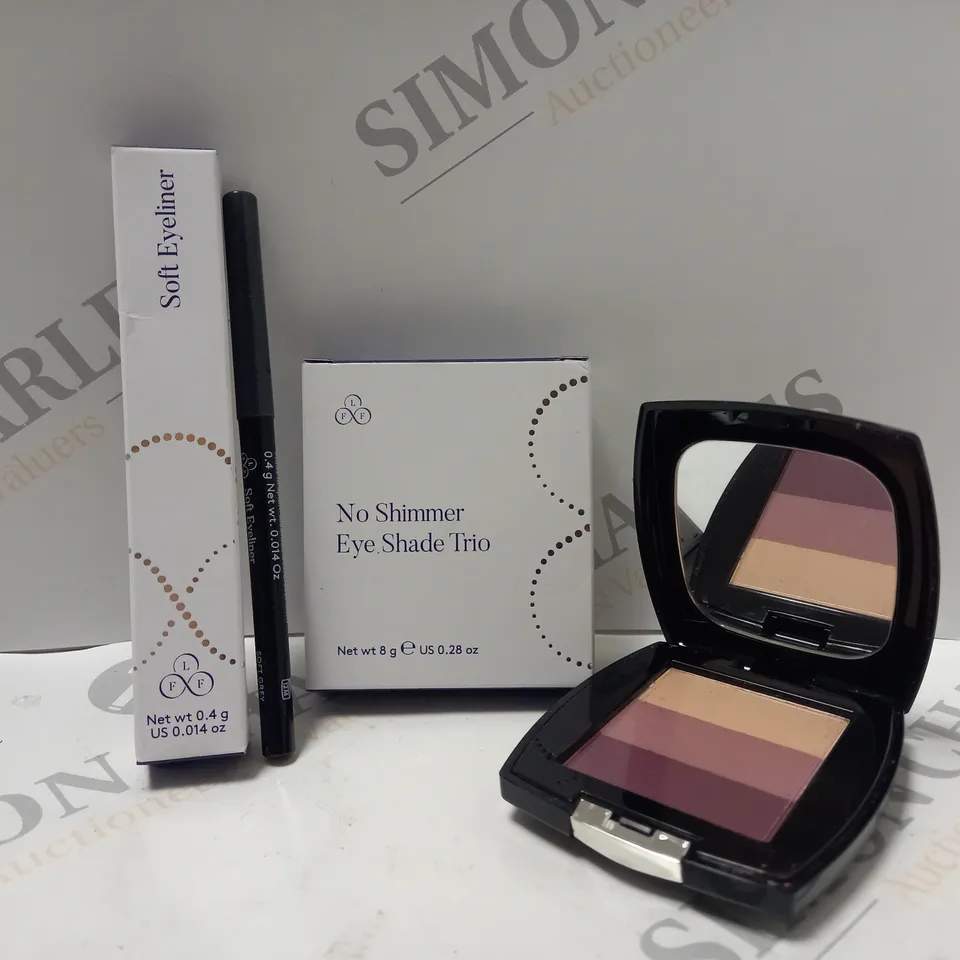 BOX OF 2 LOOK FABULOUR FOREVER PRODUCTS TO INCLUDE SOFT EYELINER #SOFT GREY & NO SHIMMER EYE SHADE TRIO #PINK NEUTRALS 
