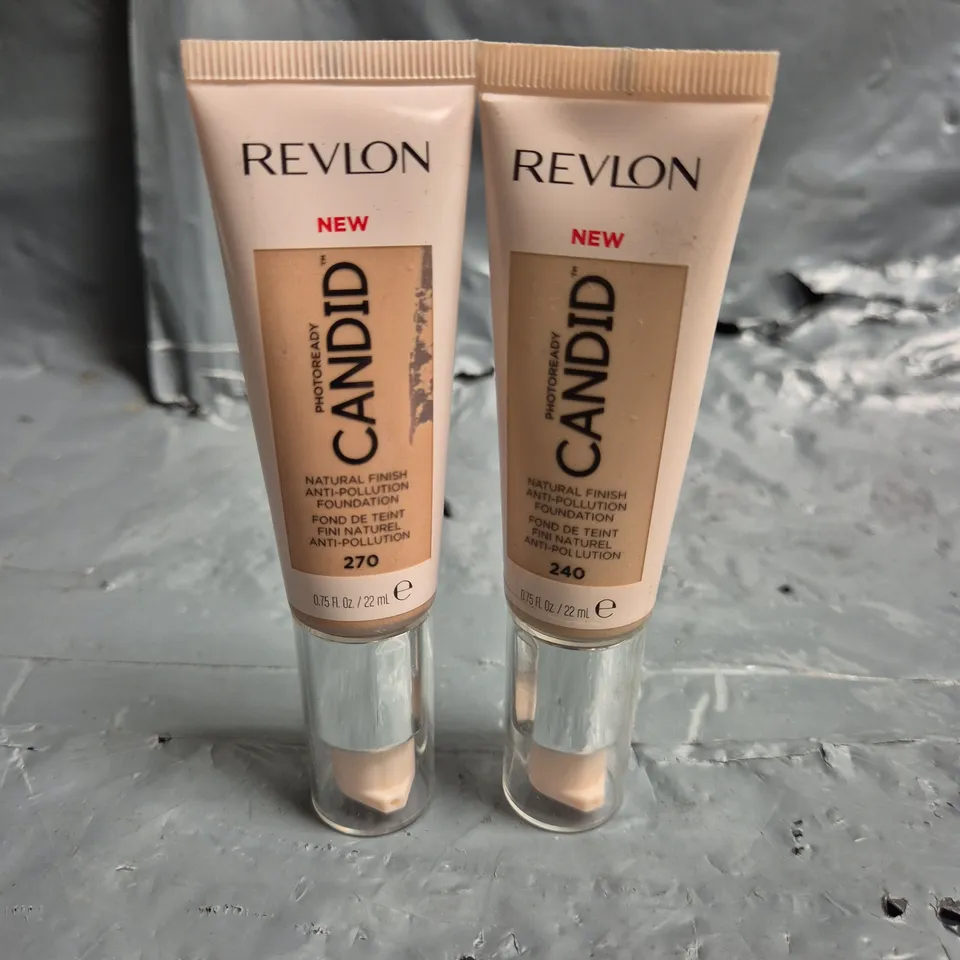 APPROXIMATELY 60 REVLON CANDID NATURAL FINISH ANTI-POLLUTION FOUNDATION - ASSORTED SHADES - 22ML