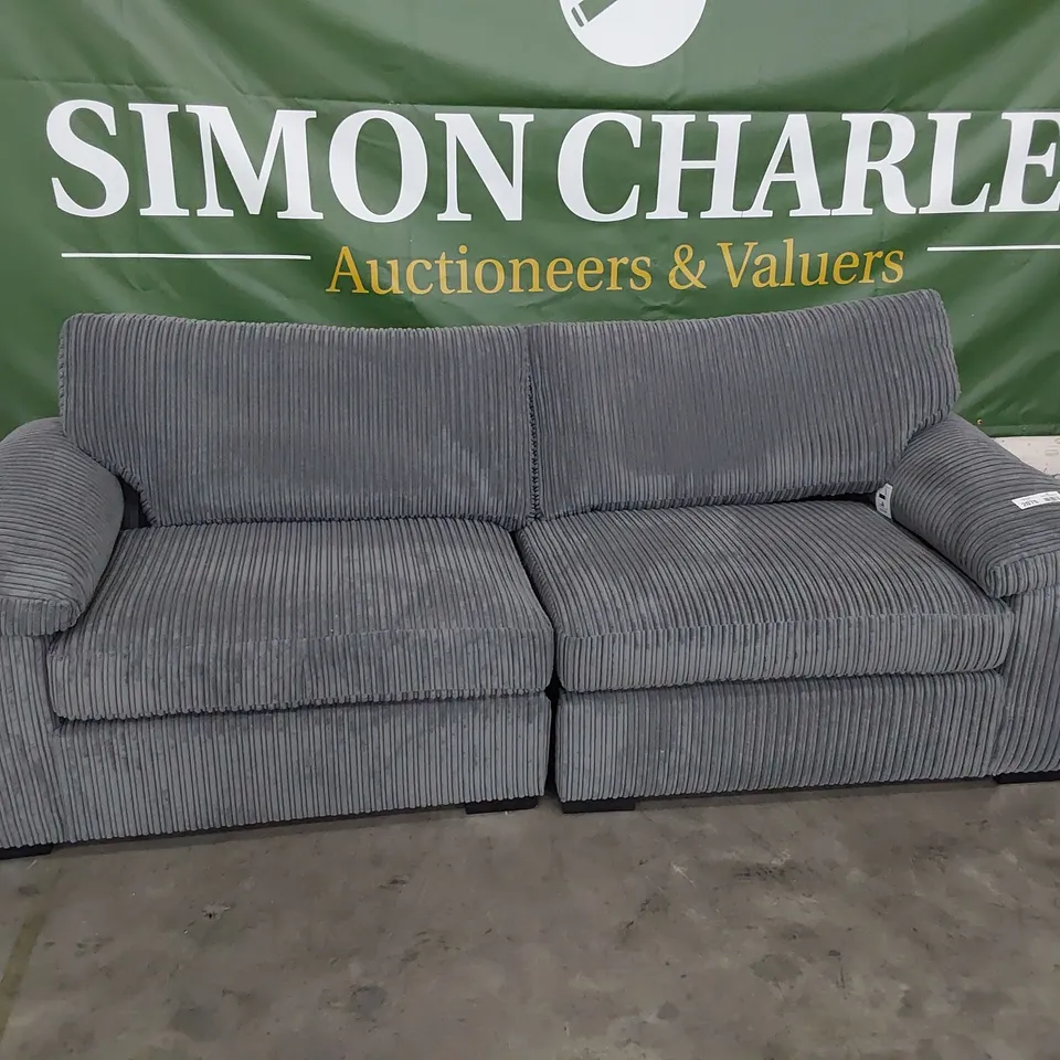 DESIGNER FOR SEATER SOFA GREY JUMBO CHORD 