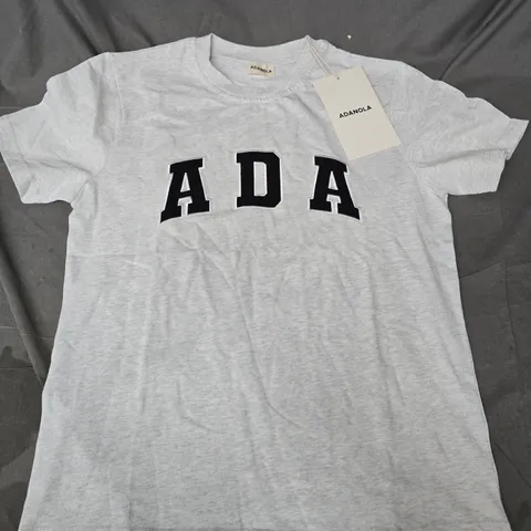 ADANOLA SHORT SLEEVE OVERSIZED T-SHIRT IN LIGHT GREY MELANGE - XS