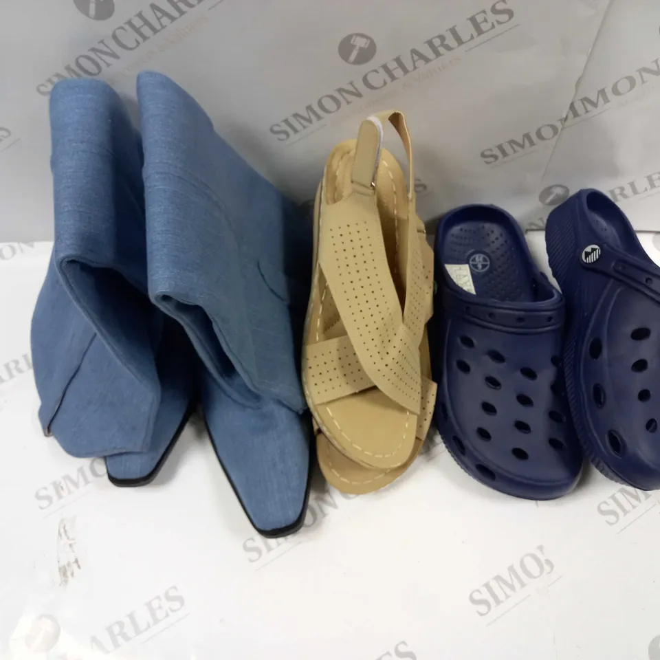 APPROXIMATELY 10 ASSORTED PAIRS OF SHOES IN VARIOUS STYLES & SIZES