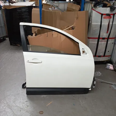 UNBOXED WHITE VEHICLE DOOR WITH INTEGRATED ELECTRONICS