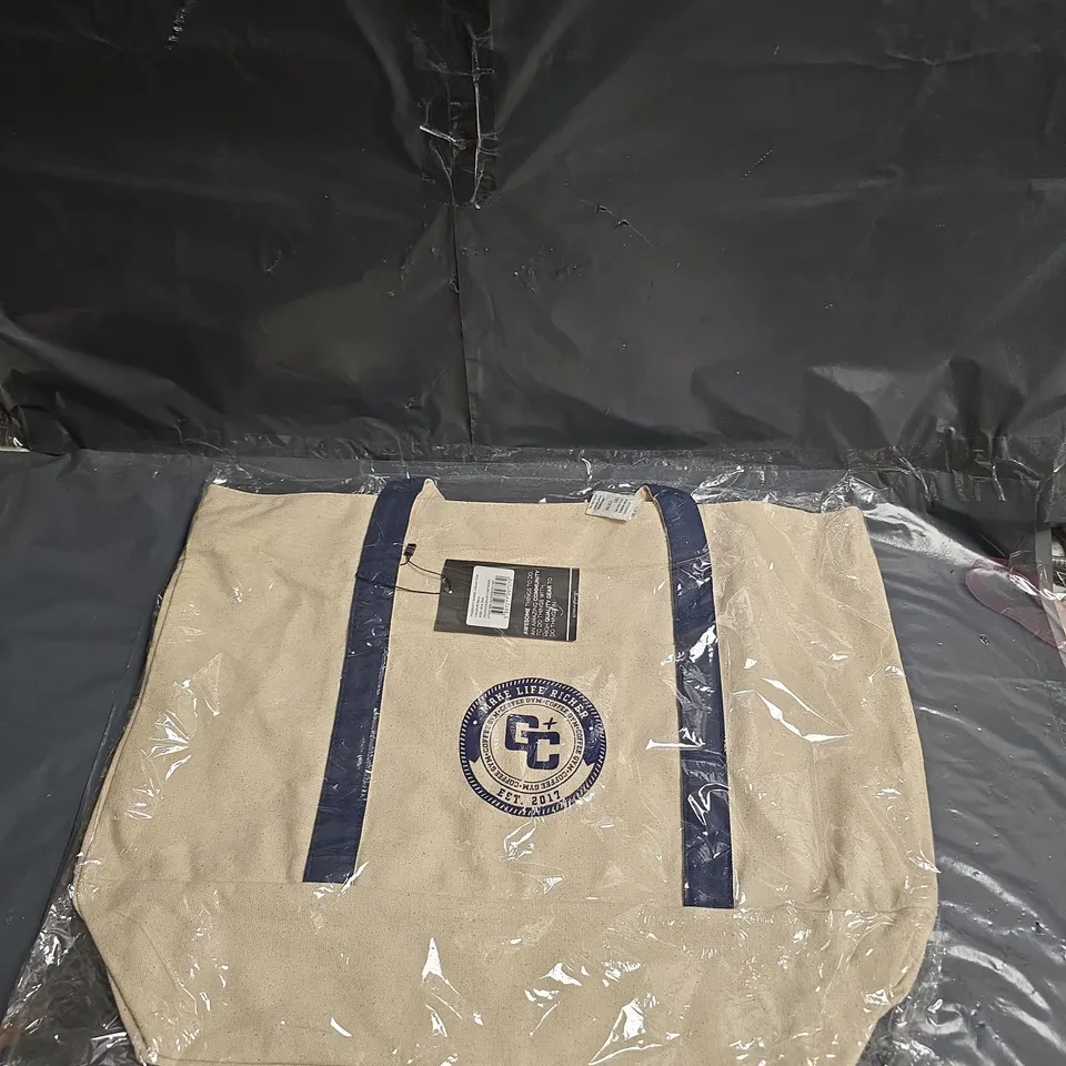 GYM PLUS COFFEE CANVAS TOTE – NAVY, ONE SIZE