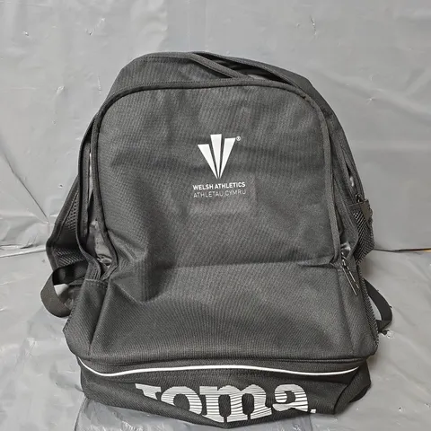 JOMA WELSH ATHLETICS BLACK BACKPACK 