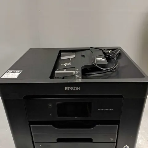 BOXED EPSON WORKFORCE WF-7830 PRINTER IN BLACK - COLLECTION ONLY