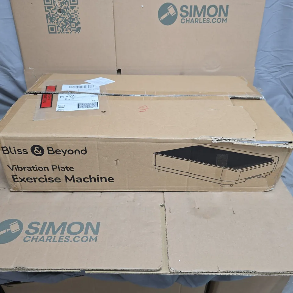 BLISS & BEYOND VIBRATION PLATE EXERCISE MACHINE – BOXED