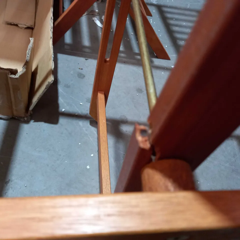 BOXED SET PF 2 WOODEN FOLDING GARDEN TABLES AND CHAIRS
