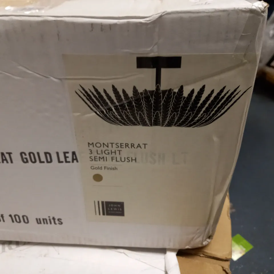 JOHN LEWIS MONTSERRAT 3 LIGHT SEMI FLUSH 