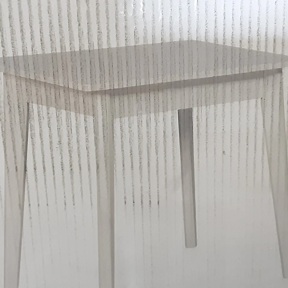 BOXED ASTER SQUARE FLIP FLOP TABLE IN WHITE - H77 X W75 X D75 