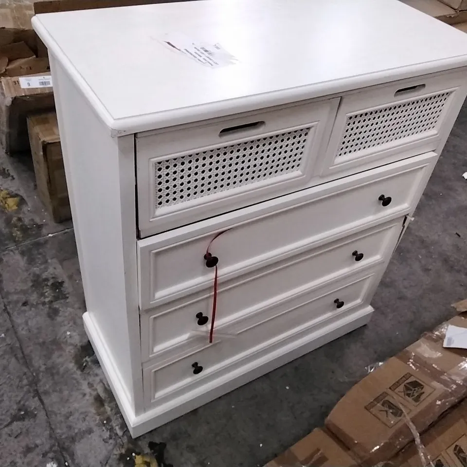 DESIGNER WHITE 5 DRAWER UNIT