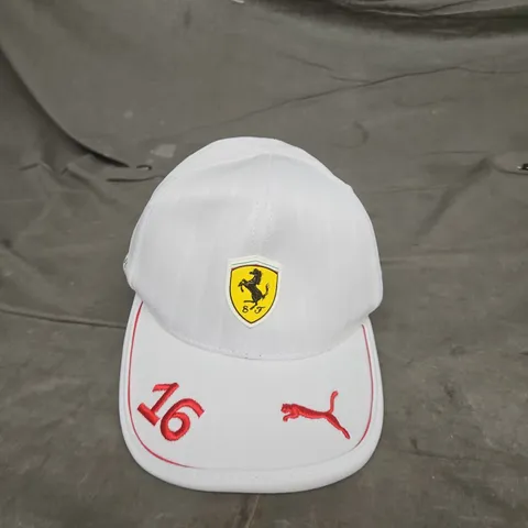 PUMA FERRARI WHITE BASEBALL CAP – WITH FERRARI CREST