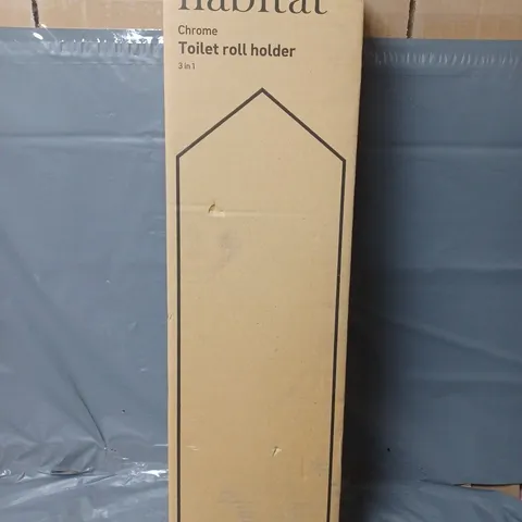 BOXED HABITAT CHROME TOILET ROLL HOLDER