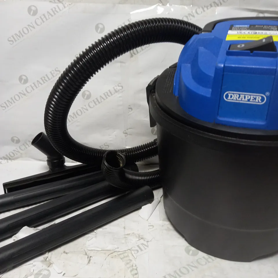 DRAPER 90107 230V 1250W 15L WET AND DRY VACUUM CLEANER