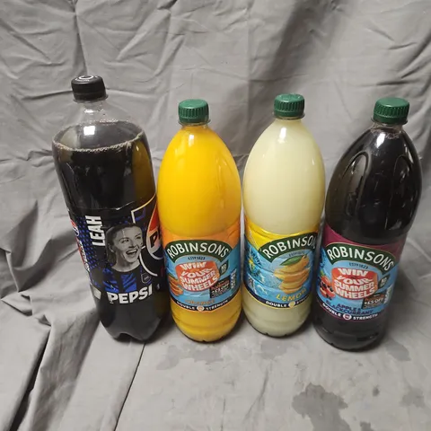ASSORTED SOFT DRINKS – 4 BOTTLES (PEPSI + ROBINSONS)