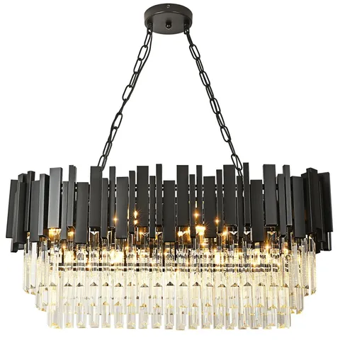 BOXED ABRIYANA 8 - LIGHT EMPIRE CHANDELIER WITH CRYSTAL ACCENTS - (1 BOX)