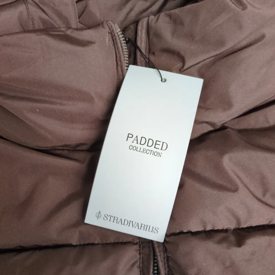 STRADIVARIUS PADDED JACKET – BROWN, WOMEN'S, UK SIZE S