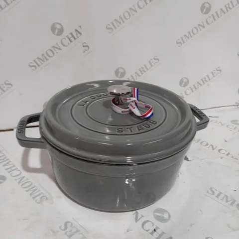 26 CM ROUND CAST IRON COCOTTE CHERRY BLOSSOM