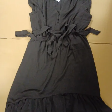 EVANS HANKEY HEM DRESS, BLACK - SIZE 16
