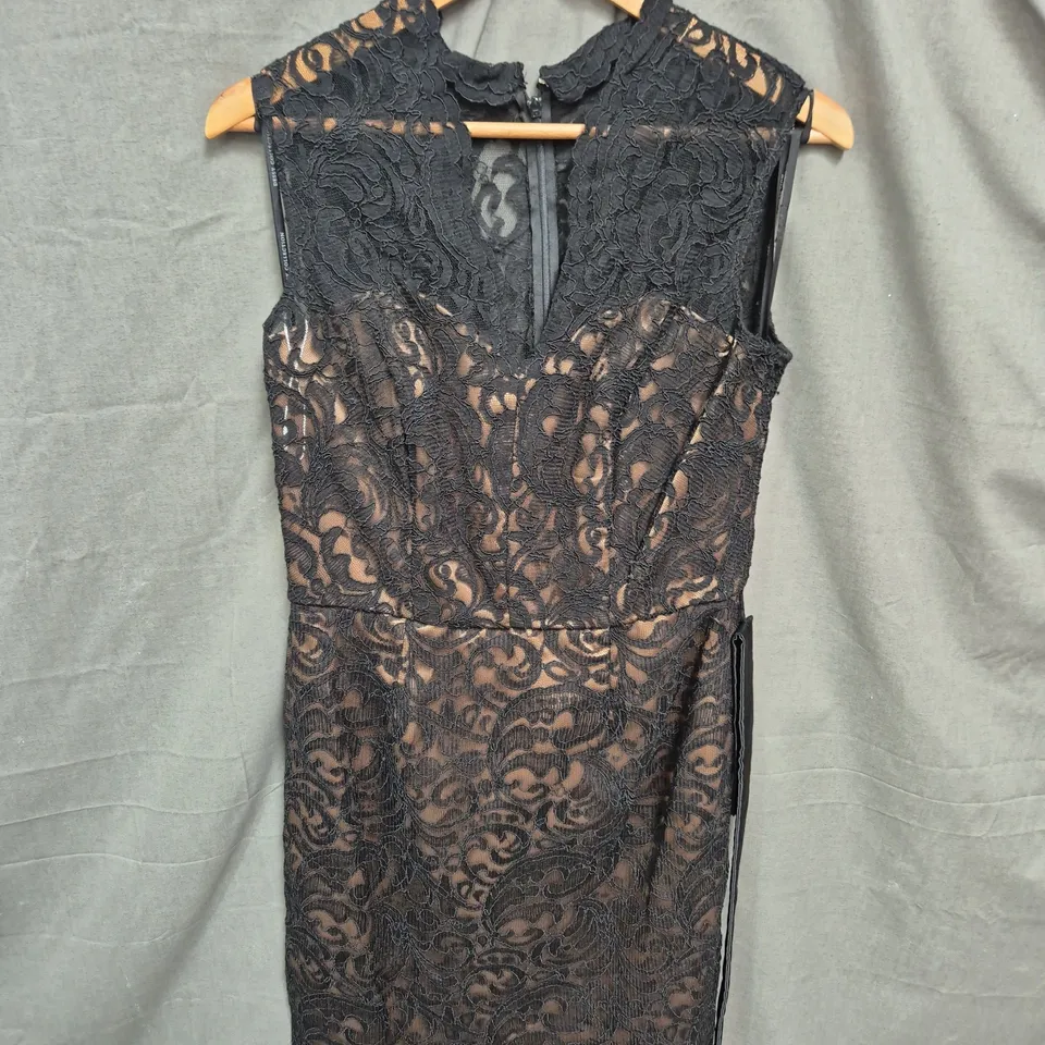WOMEN'S BLACK LACE OVERLAY COCKTAIL DRESS - SIZE UNSPECIFIED