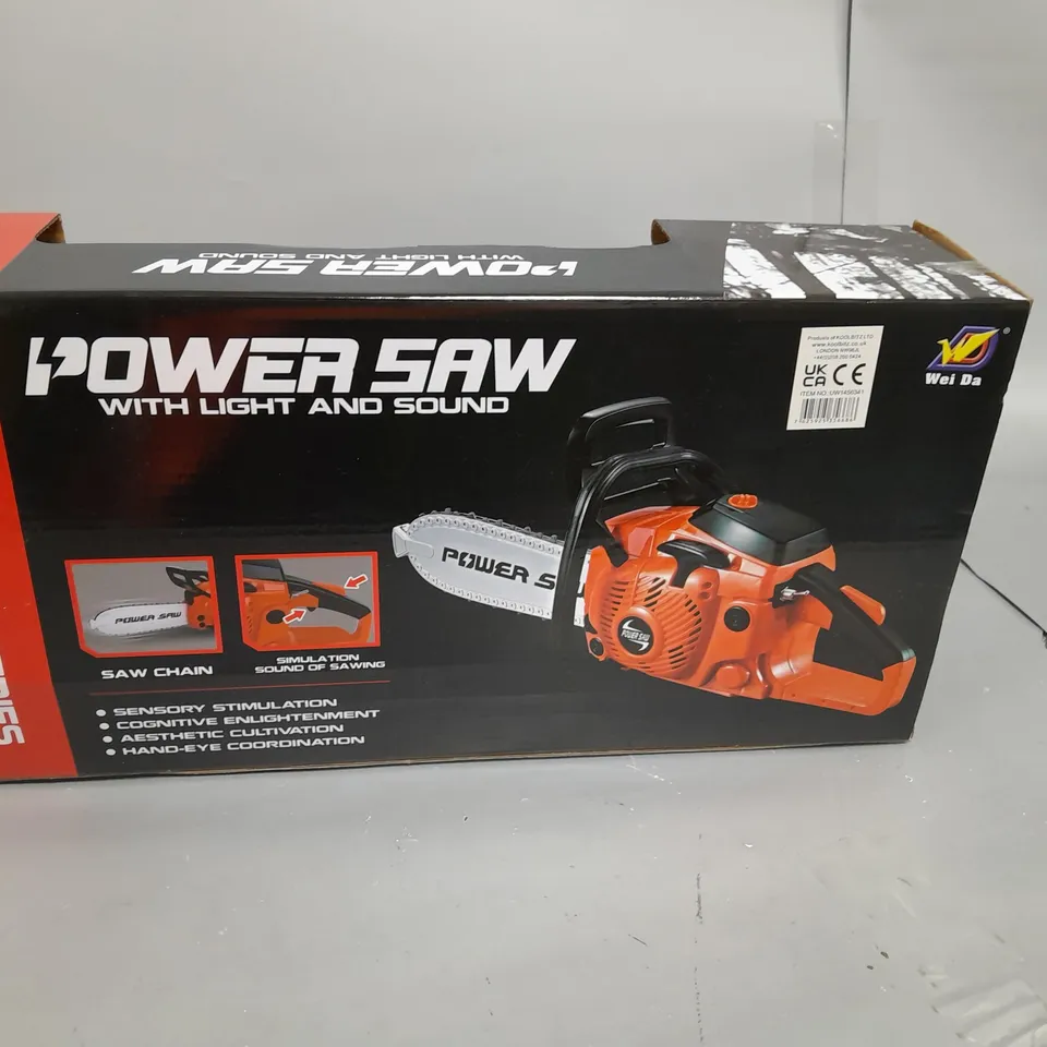 BOXED TOY POWER SAW WITH LIGHTS & SOUND