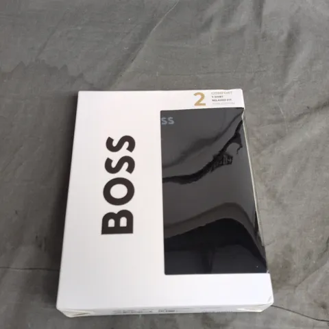 HUGO BOSS T-SHIRT - BLACK, BOXED - X2 - LARGE