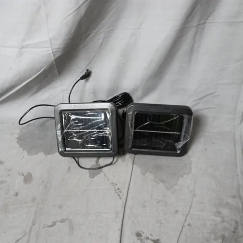 PAIR OF SQUARE LED FLOOD LIGHTS, GARDEN LIGHTING