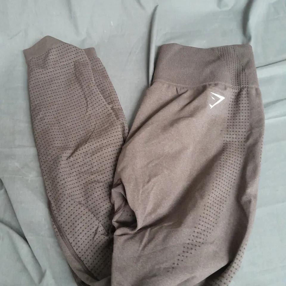 GYMSHARK LEGGING BOTTOMS IN BROWN - XXL