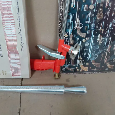 APPROXIMATELY 10 ASSORTED HOUSEHOLD ITEMS TOO INCLUDE, SAND GUN, METAL PICTURE,
