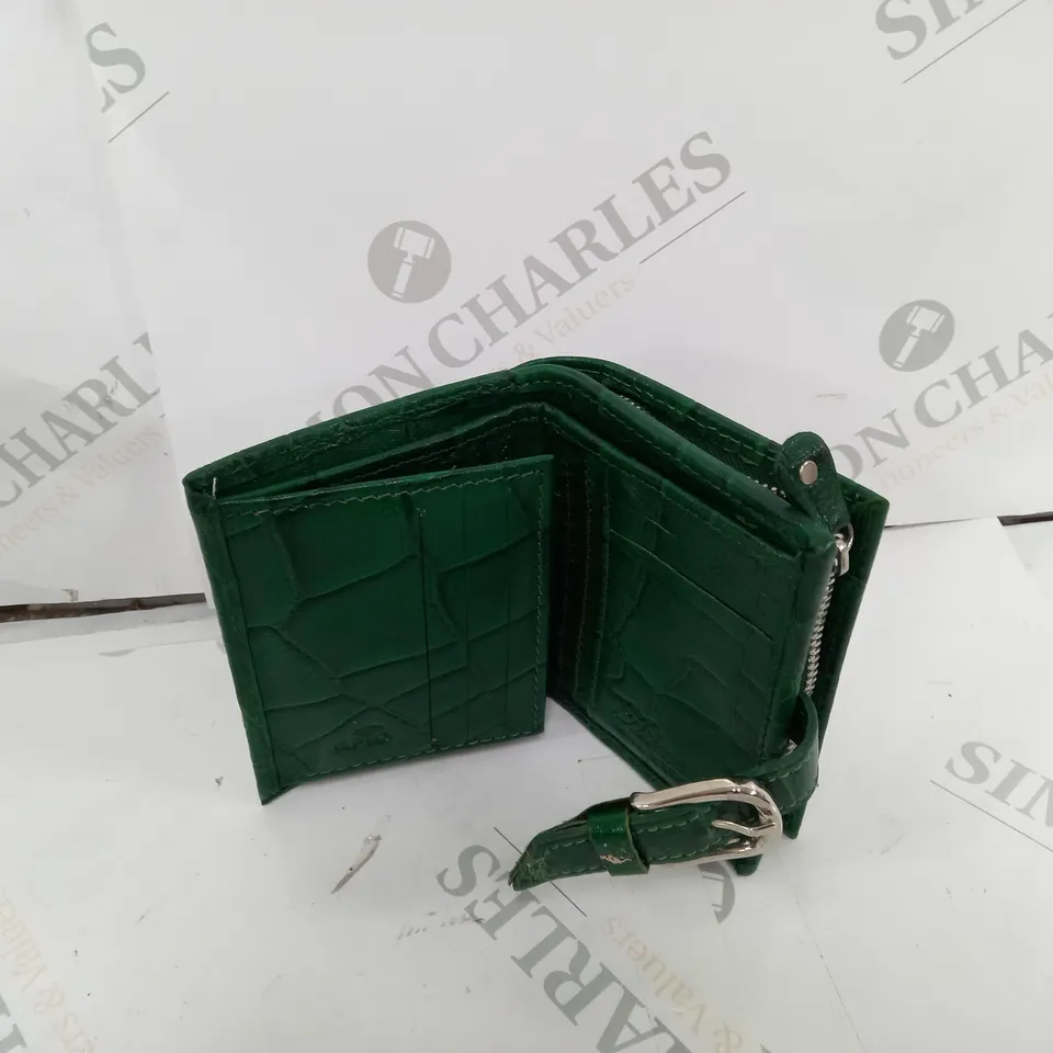 ASHWOOD LEATHER JOANI PURSE - GREEN CROC 