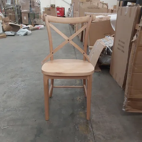 FERNDALE CROSS BACK DINING CHAIR - NATURAL OAK