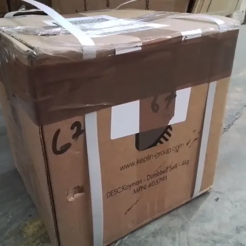 BOX CONTAINING 4KG DUMBELL SETS