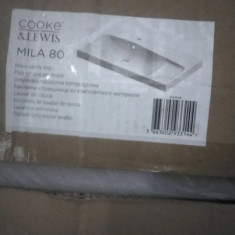 (FAULTY) BOXED COOK & LEWIS MILA 80CM RESIN VANITY TOP