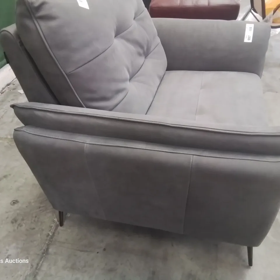 QUALITY ITALIAN DESIGNED & MANUFACTURED BOLZANO POWER RECLINING EASY CHAIR ART DAMASCO GREY SUEDE