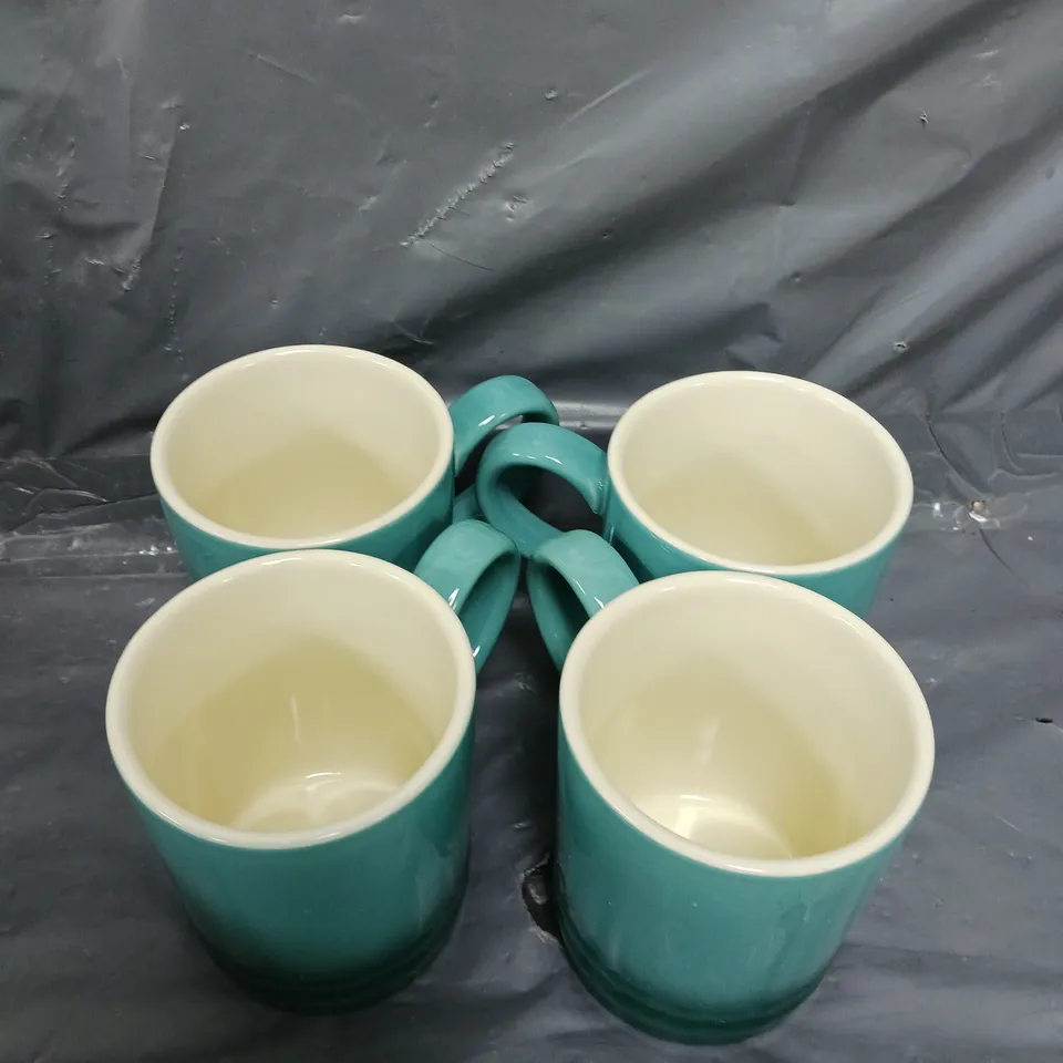 COFFEE CUPS MUGS SET OF 4 CUPS STONEWARE 350ML