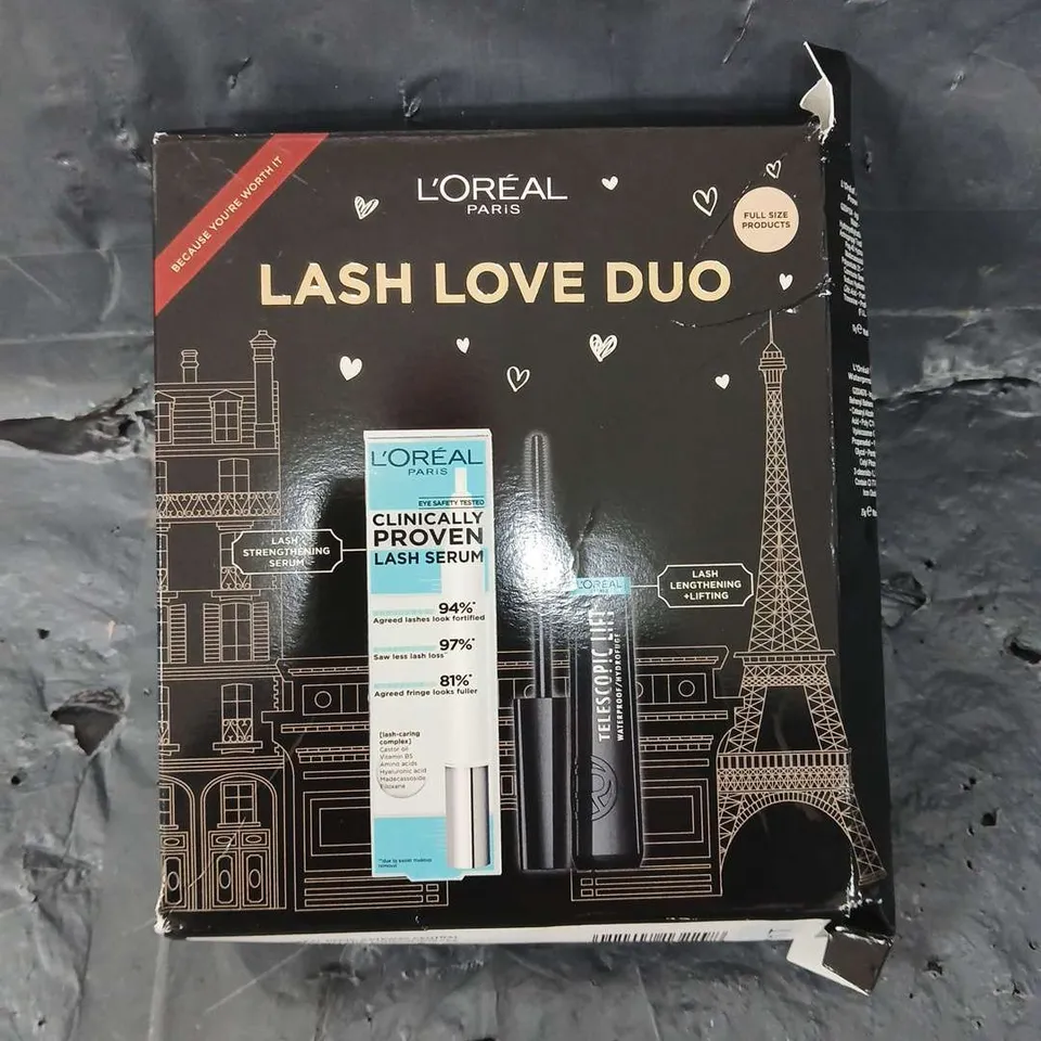 BOXED L'OREAL PARIS LASH LOVE DUO GIFTSET RRP £25