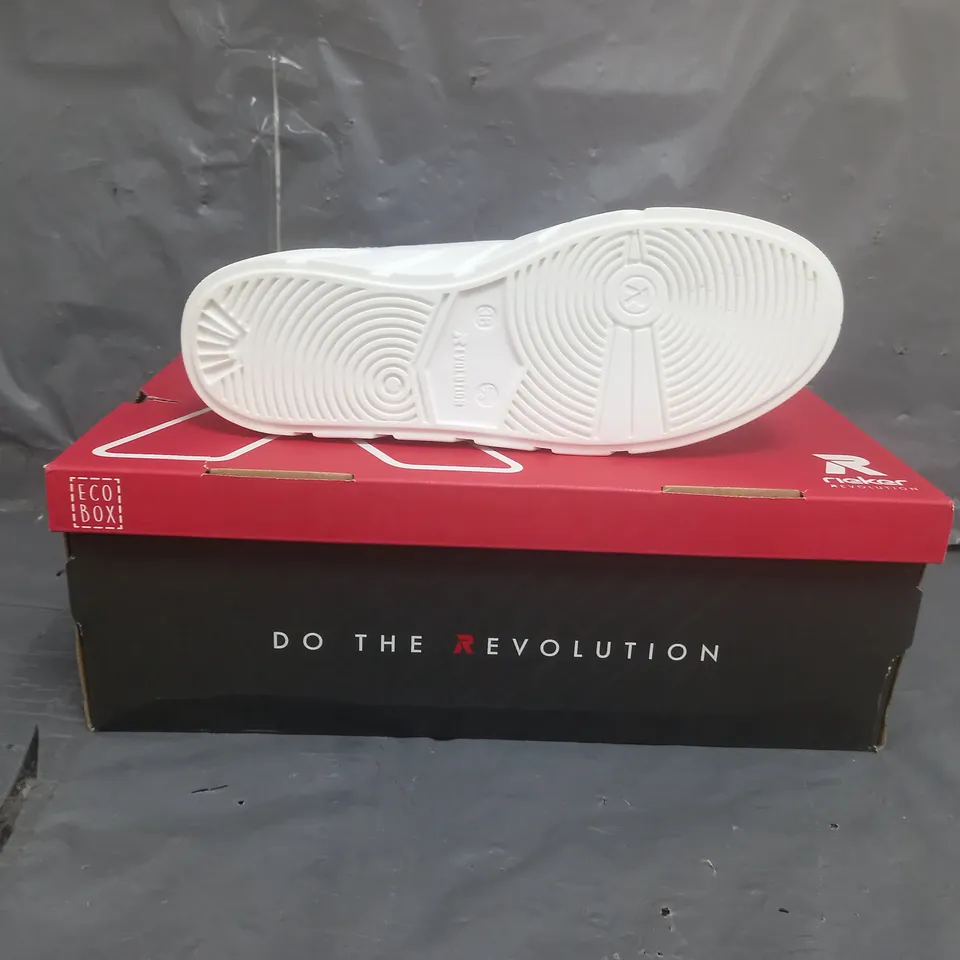 RIEKER CHUNKY PLATFORM TRAINERS WHITE SIZE 5