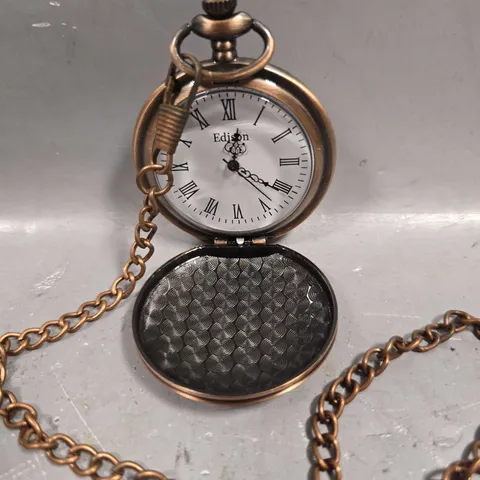 EDISON POCKET WATCH IN ANTIQUE COPPER EFFECT