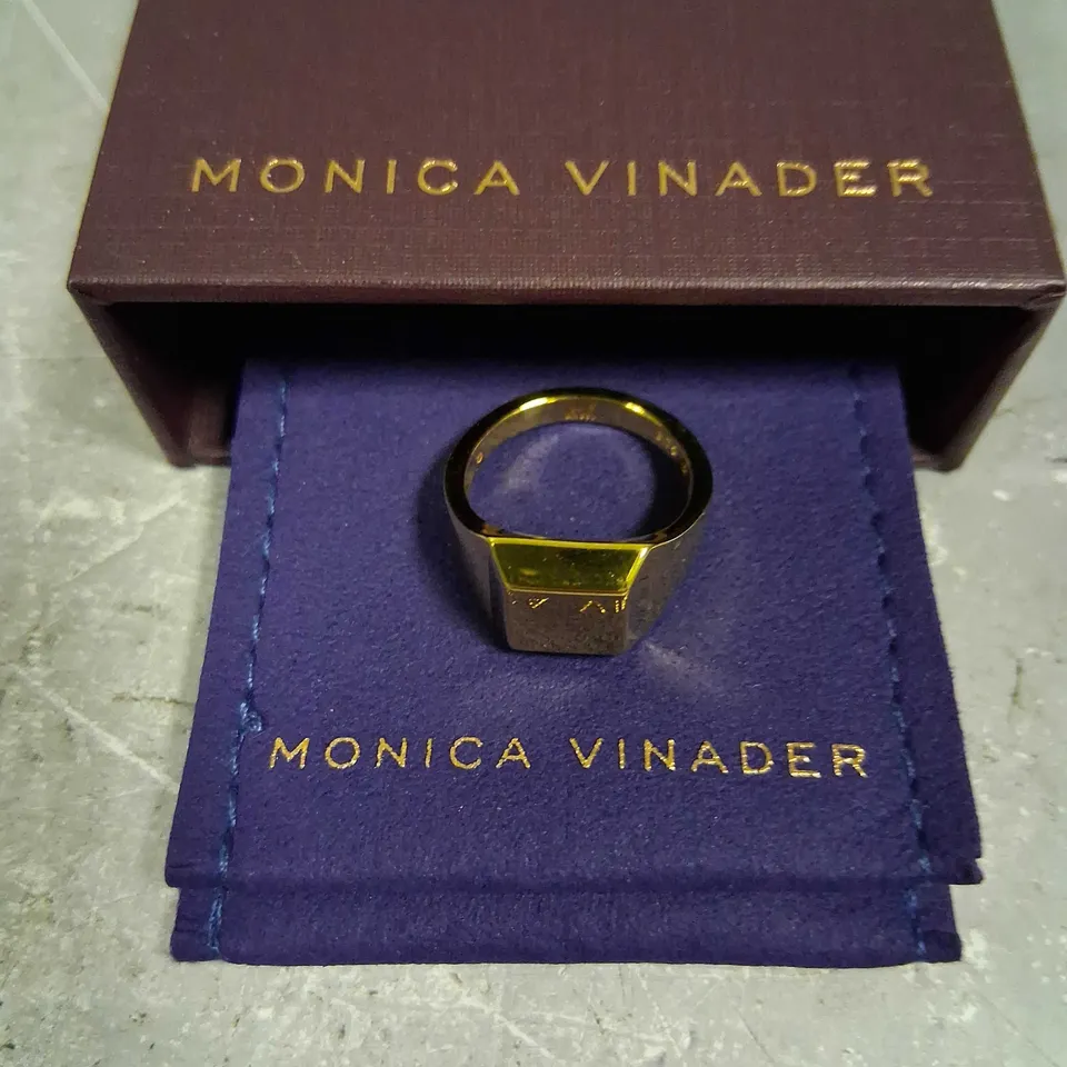 BOXED MONICA VINADER SIGNATURE SIGNET RING