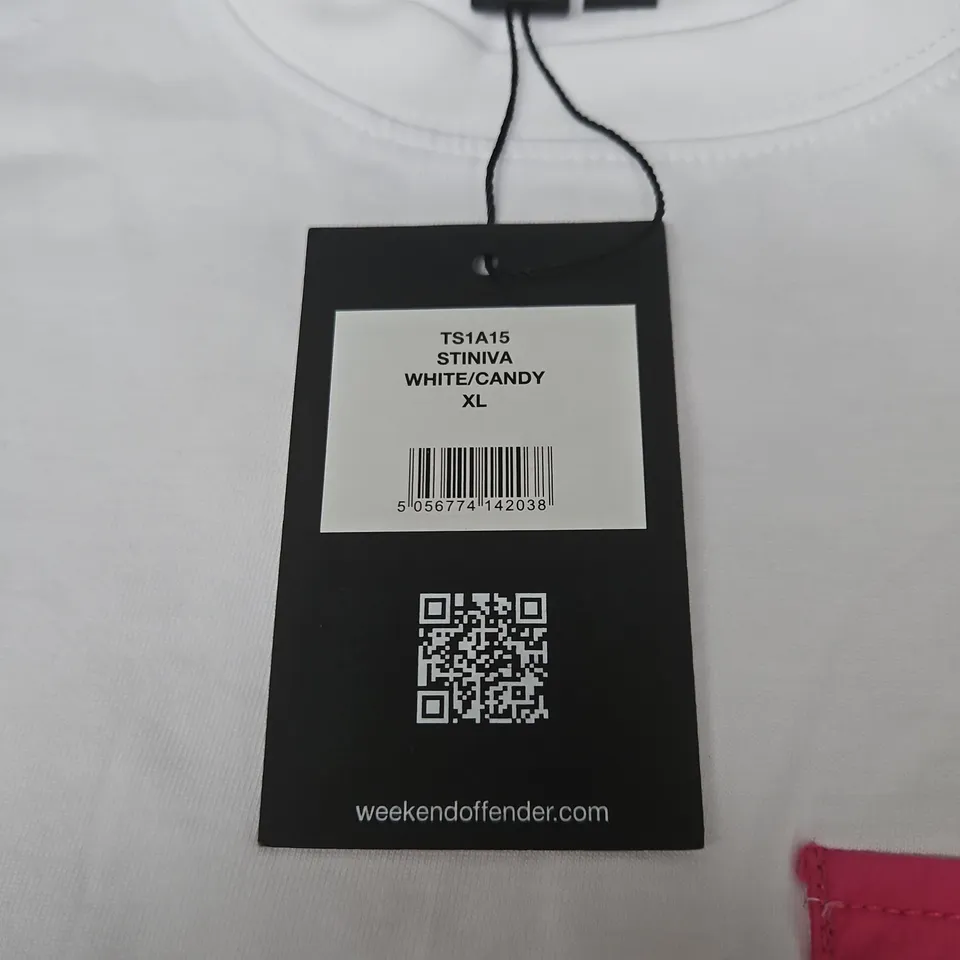 WEEKEND OFFENDER TS1415 STINIVA WHITE/CANDY XL T-SHIRT